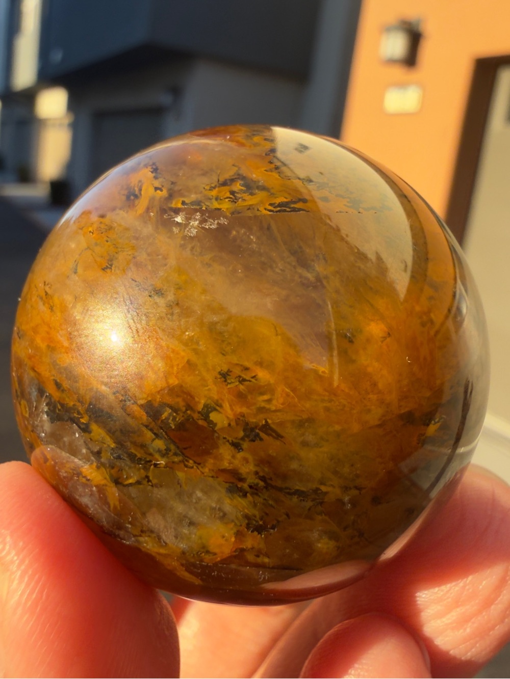 44.8mm Dendritic Golden Healer Quartz Crystal Sphere